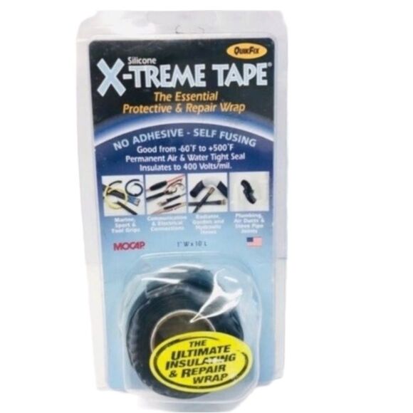 Tpexzlb18 1"x10ft. BLK Xtreme Tape, Black New - Picture 1 of 2